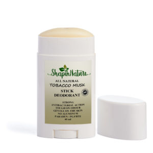 Shapin'Nature Solid Stick Deodorant - Unisex - Tobacco Musk