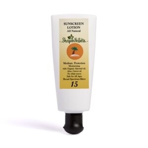Shapin'Nature All Natural Sunscreen Lotion SPF 15 - Medium Protection Body